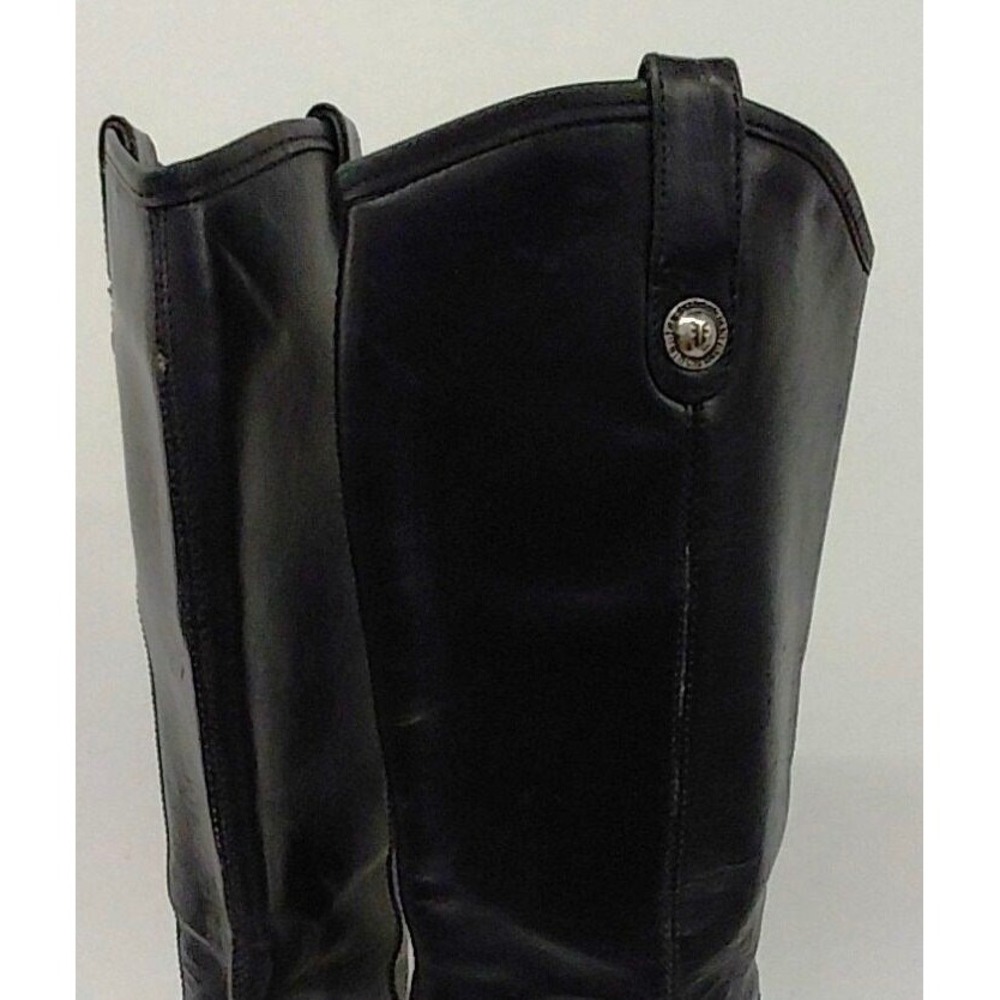 Frye Melissa Button Riding Boots Black Leather Tall Pull On Women's 7B - Picture 10 of 10
